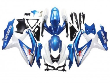 2008-2010 Suzuki GSXR 600 / GSXR 750 Motorcycle Fairings - White Light Blue Red Canada for Sale