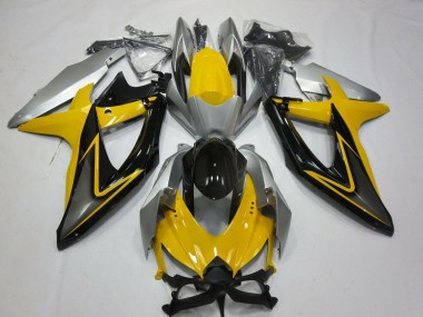 2008-2010 Suzuki GSXR 600 / GSXR 750 Motorcycle Fairings - Yellow Silver Grey Black Canada for Sale