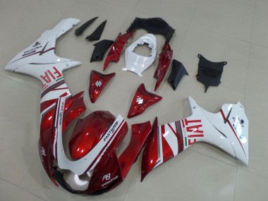 2011-2024 Suzuki GSXR 600 / GSXR 750 Motorcycle Fairings - Candy Red White Fiat Canada for Sale