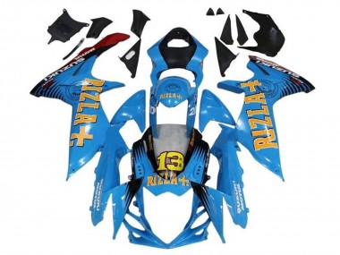 2011-2024 Suzuki GSXR 600 / GSXR 750 Motorcycle Fairings - Blue Yellow Red Black Rizla 13 Canada for Sale