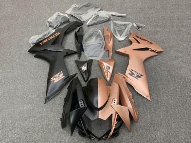 2011-2024 Suzuki GSXR 600 / GSXR 750 Motorcycle Fairings - Matte Black Copper Brown Split Canada for Sale