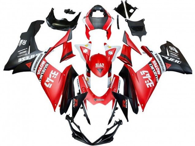 2011-2024 Suzuki GSXR 600 / GSXR 750 Motorcycle Fairings - Red White Black Motul Canada for Sale