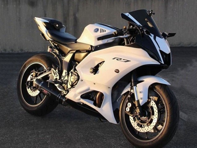 2021-2024 Yamaha YZF R7 Motorcycle Fairings - White Black Canada for Sale
