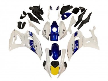 2021-2024 Yamaha YZF R7 Motorcycle Fairings - White Yellow Blue Stripe Canada for Sale