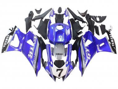2021-2024 Yamaha YZF R7 Motorcycle Fairings - Blue Grey White GYTR Canada for Sale