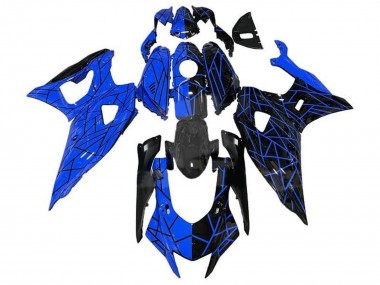 2021-2024 Yamaha YZF R7 Motorcycle Fairings - Blue Black Split Lines Canada for Sale