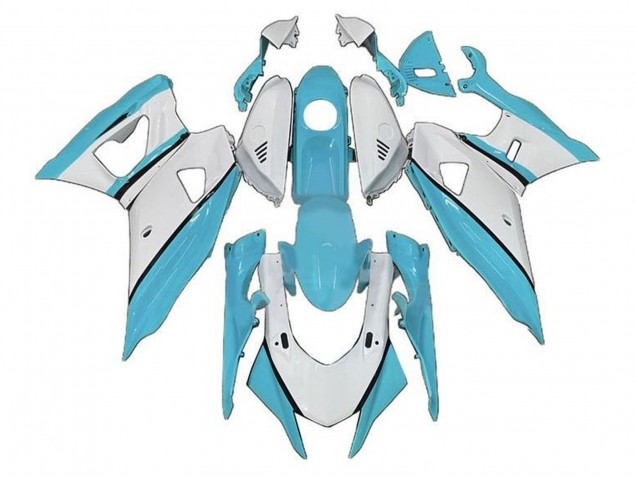 2021-2024 Yamaha YZF R7 Motorcycle Fairings - Blue Turquoise White Canada for Sale