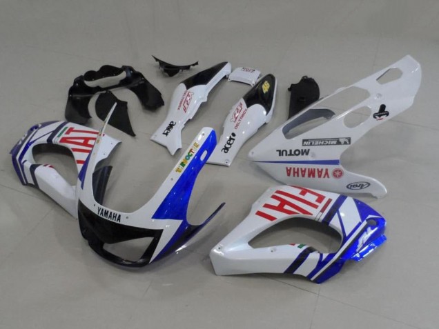 1997-2007 Yamaha YZF 1000R Thunderace Motorcycle Fairings - White Blue Red Fiat Canada for Sale