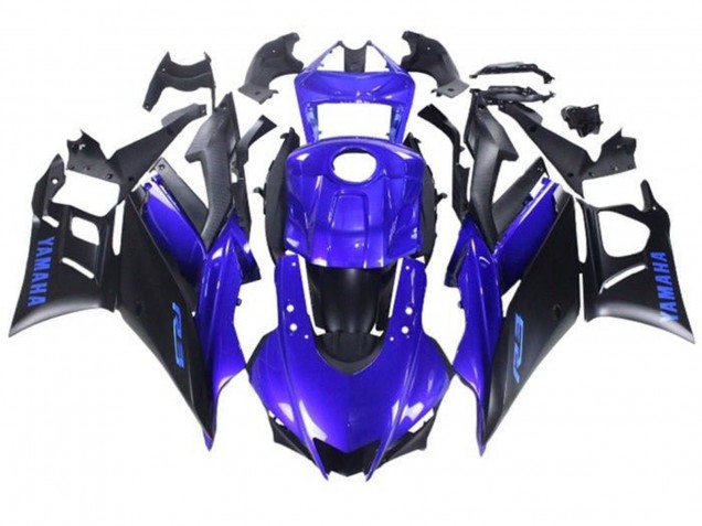 2019-2021 Yamaha YZF R3/R25 Motorcycle Fairings - Blue Matte Black Canada for Sale