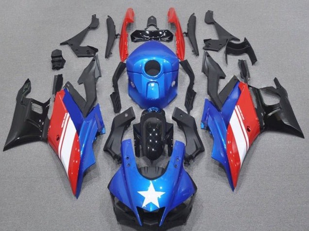 2019-2021 Yamaha YZF R3/R25 Motorcycle Fairings - Blue Red White Star Canada for Sale