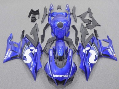 2019-2021 Yamaha YZF R3/R25 Motorcycle Fairings - Blue White Black MoviStar Canada for Sale