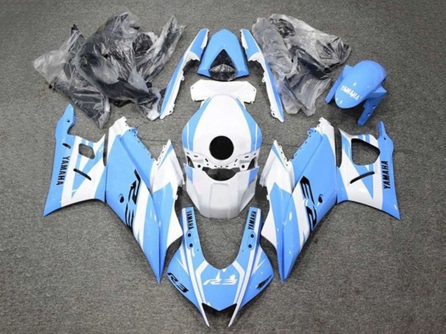 2019-2021 Yamaha YZF R3/R25 Motorcycle Fairings - White Light Blue Canada for Sale