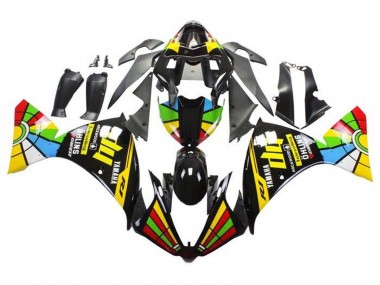 2009-2011 Yamaha YZF 1000 R1 Motorcycle Fairings - Glossy Black HP Color Wheel Canada for Sale