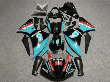 2009-2011 Yamaha YZF 1000 R1 Motorcycle Fairings - Glossy Black Light Blue Red Petronas Canada for Sale