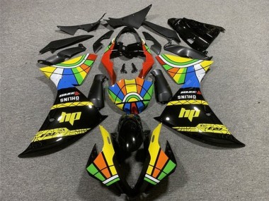 2009-2011 Yamaha YZF 1000 R1 Motorcycle Fairings - Black Yellow HP Color Wheel Canada for Sale