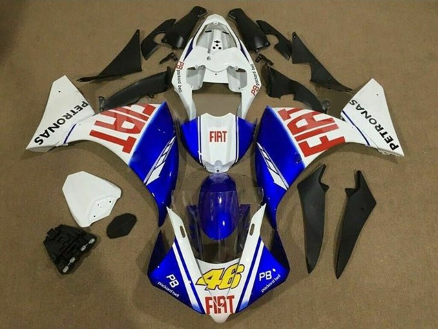 2009-2011 Yamaha YZF 1000 R1 Motorcycle Fairings - White Blue Red Fiat Petronas Canada for Sale