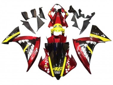 2009-2011 Yamaha YZF 1000 R1 Motorcycle Fairings - Red Yellow Black Shark Canada for Sale