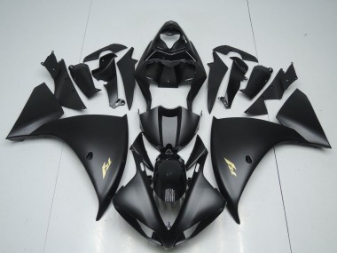 2009-2011 Yamaha YZF 1000 R1 Motorcycle Fairings - Matte Black Gold Decal Canada for Sale