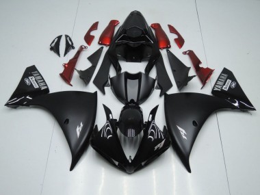 2009-2011 Yamaha YZF 1000 R1 Motorcycle Fairings - Glossy Black Matte Black White Decal Red Canada for Sale