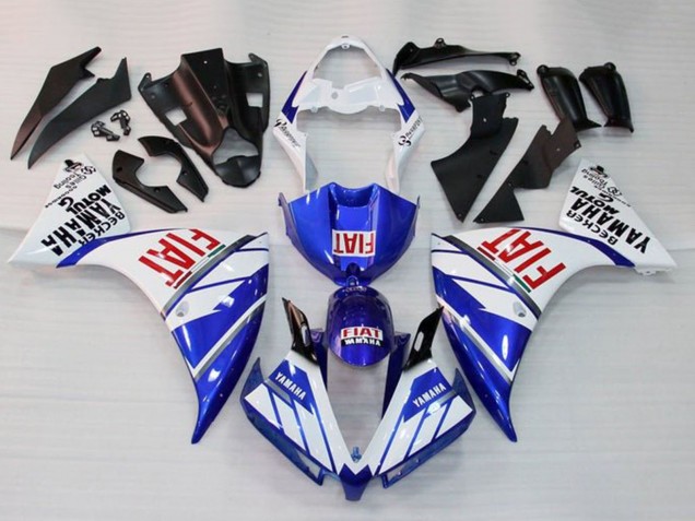 2009-2011 Yamaha YZF 1000 R1 Motorcycle Fairings - White Blue Red Fiat Canada for Sale