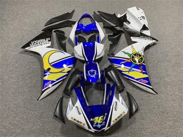 2009-2011 Yamaha YZF 1000 R1 Motorcycle Fairings - White Blue Yellow Black Sun Moon Canada for Sale