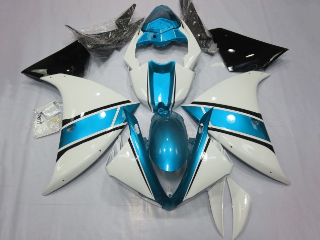 2009-2011 Yamaha YZF 1000 R1 Motorcycle Fairings - White Light Blue Black Canada for Sale