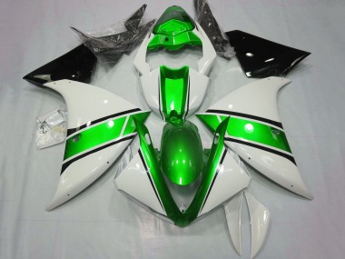 2009-2011 Yamaha YZF 1000 R1 Motorcycle Fairings - White Metallic Green Black Canada for Sale