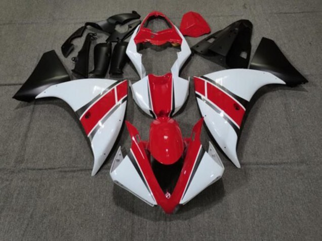 2012-2014 Yamaha YZF 1000 R1 Motorcycle Fairings - Red White Matte Black Canada for Sale