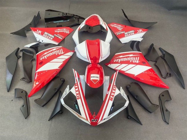 2012-2014 Yamaha YZF 1000 R1 Motorcycle Fairings - White Red Milwaukee Rocol Maxxis Canada for Sale