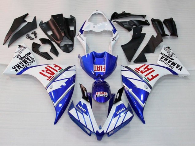 2012-2014 Yamaha YZF 1000 R1 Motorcycle Fairing - White Blue Red Fiat Canada for Sale