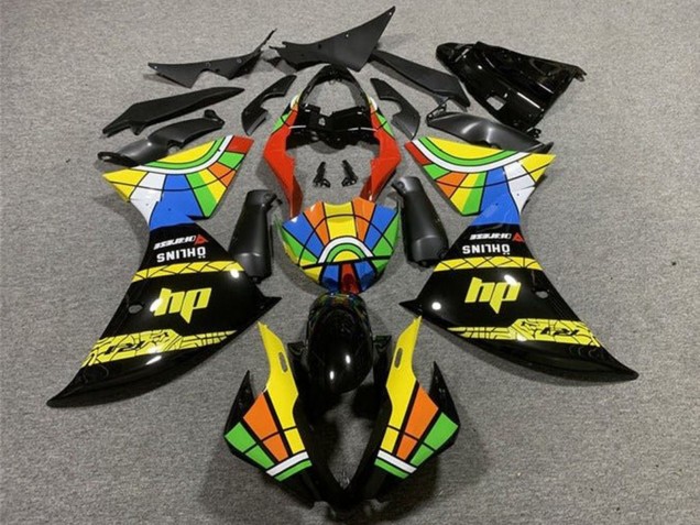 2012-2014 Yamaha YZF 1000 R1 Motorcycle Fairings - Glossy Black Yellow Red Blue Green HP Color Wheel Canada for Sale