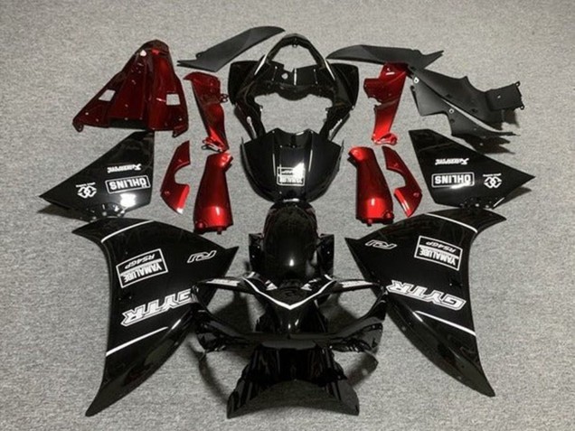 2012-2014 Yamaha YZF 1000 R1 Motorcycle Fairings - Glossy Black Red White GYTR Yamalube QHLINS Canada for Sale