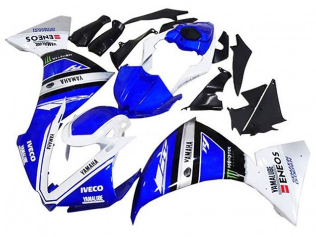 2012-2014 Yamaha YZF 1000 R1 Motorcycle Fairings - Blue White Black Green IVECO Yamalube Monster Canada for Sale