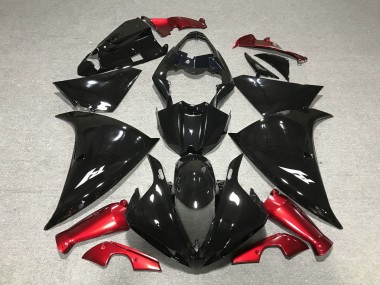 2012-2014 Yamaha YZF 1000 R1 Motorcycle Fairings - Glossy Black Red Canada for Sale