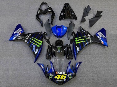 2012-2014 Yamaha YZF 1000 R1 Motorcycle Fairings - Glossy Black Blue Green Monster Energy ENEOS Yamalube Canada for Sale
