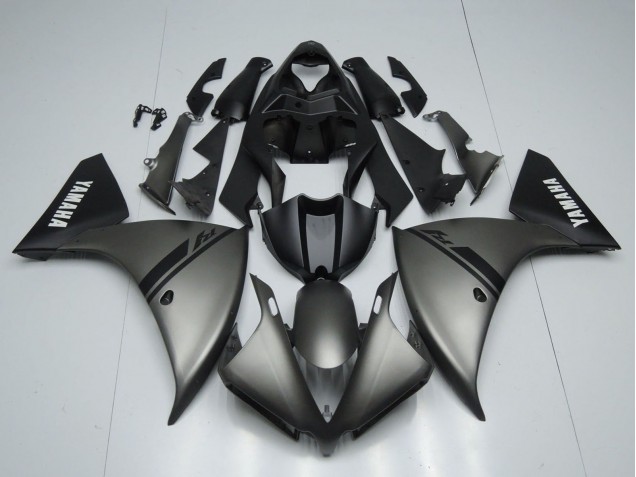 2012-2014 Yamaha YZF 1000 R1 Motorcycle Fairings - Matte Grey Matte Black White Decals Canada for Sale