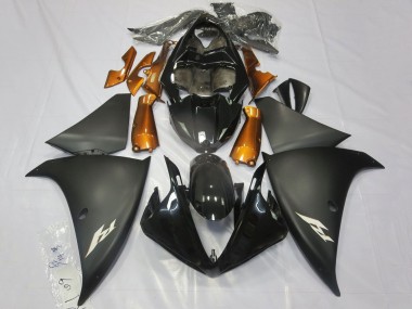 2012-2014 Yamaha YZF 1000 R1 Motorcycle Fairings - Glossy Black Matte Black Orange Canada for Sale