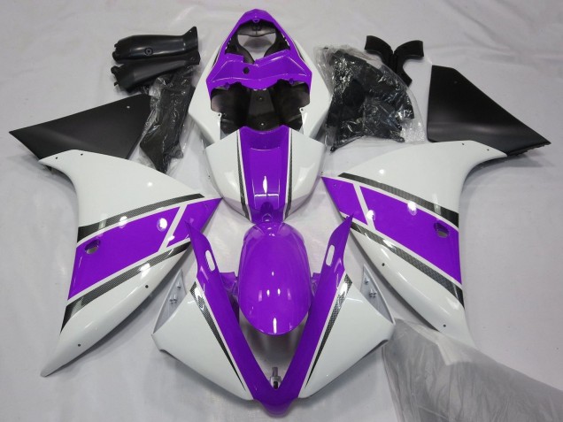 2012-2014 Yamaha YZF 1000 R1 Motorcycle Fairings - White Purple Matte Black Canada for Sale