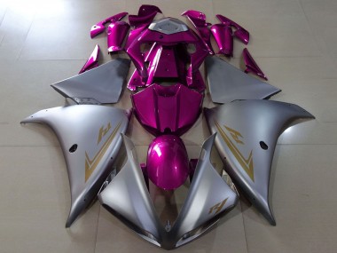 2012-2014 Yamaha YZF 1000 R1 Motorcycle Fairings - Matte Silver Pink Canada for Sale