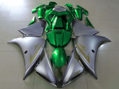 2012-2014 Yamaha YZF 1000 R1 Motorcycle Fairings - Matte Silver Green Canada for Sale