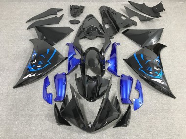 2012-2014 Yamaha YZF 1000 R1 Motorcycle Fairings - Glossy Black Blue Panther Canada for Sale