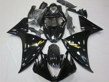 2012-2014 Yamaha YZF 1000 R1 Motorcycle Fairings - Glossy Black Gold Decals Canada for Sale