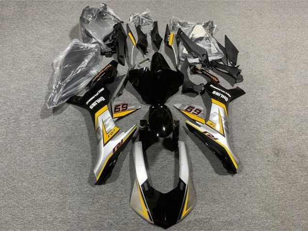 2015-2019 Yamaha YZF 1000 R1 Motorcycle Fairings - Silver Yellow Glossy Black Canada for Sale