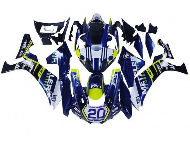2015-2019 Yamaha YZF 1000 R1 Motorcycle Fairings - White Blue Yellow Black Canada for Sale