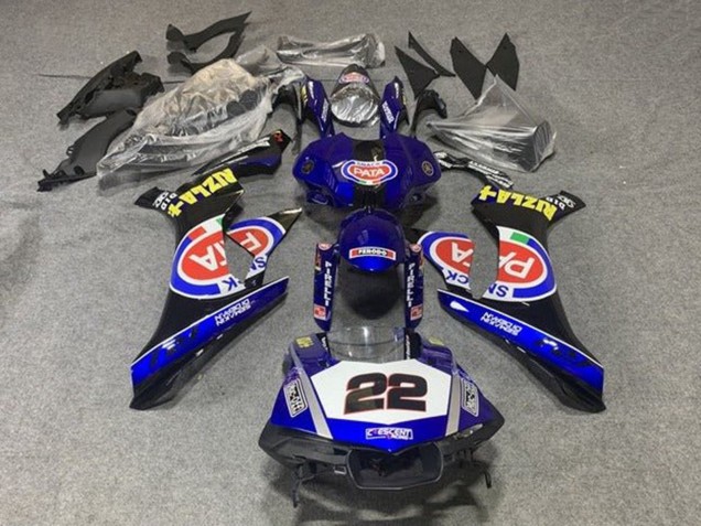 2015-2019 Yamaha YZF 1000 R1 Motorcycle Fairings - Blue White Black Red Pata 22 Canada for Sale