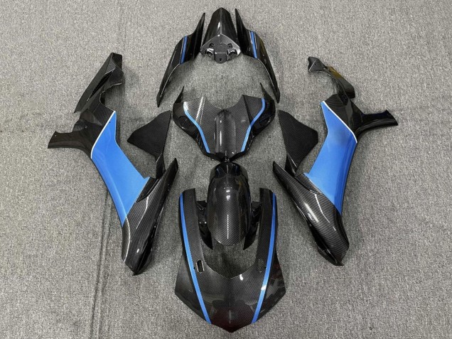 2015-2019 Yamaha YZF 1000 R1 Motorcycle Fairings - Faux Carbon Fiber Light Blue Canada for Sale