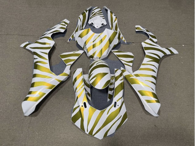 2015-2019 Yamaha YZF 1000 R1 Motorcycle Fairings - White Gold Zebra Canada for Sale