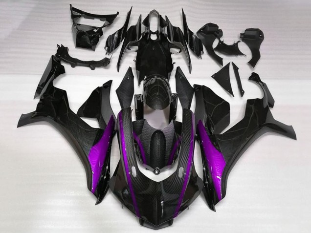 2015-2019 Yamaha YZF 1000 R1 Motorcycle Fairings - Faux Carbon Fiber Purple Canada for Sale