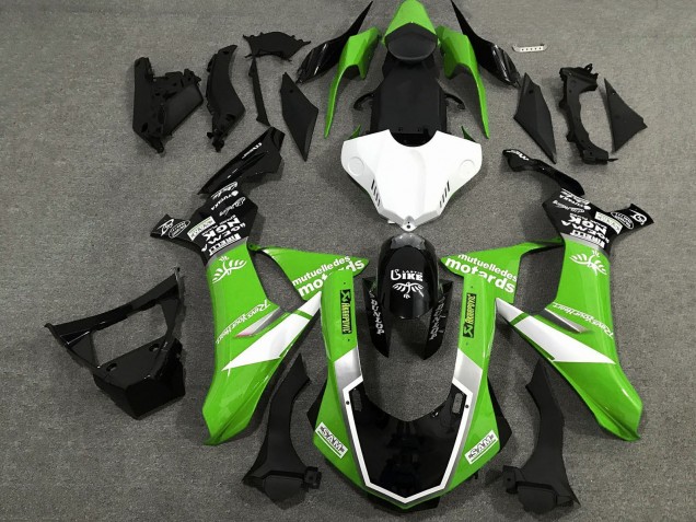2015-2019 Yamaha YZF 1000 R1 Motorcycle Fairings - White Green Glossy Black Canada for Sale