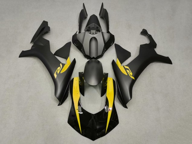2015-2019 Yamaha YZF 1000 R1 Motorcycle Fairings - Matte Black Glossy Black Yellow Canada for Sale